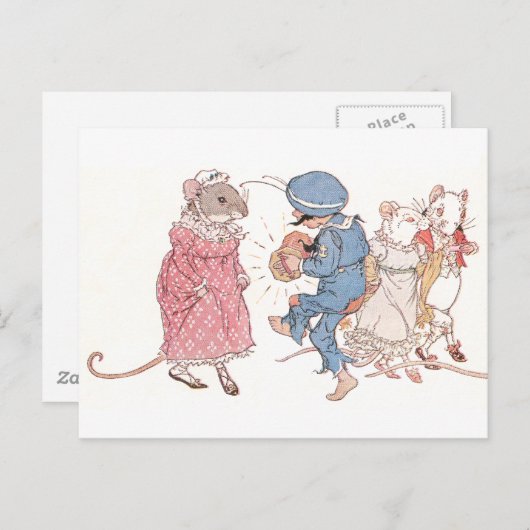 Mice Dansend to Concertina Briefkaart (Voorkant / Achterkant)