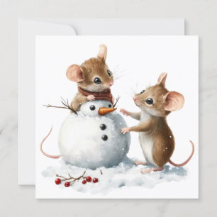 Mice Flat Christmas Kaart