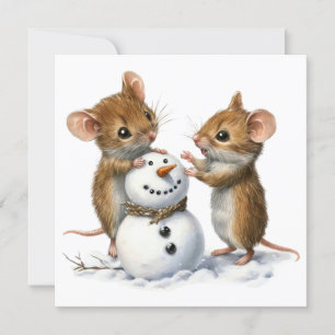 Mice Flat Christmas Kaart