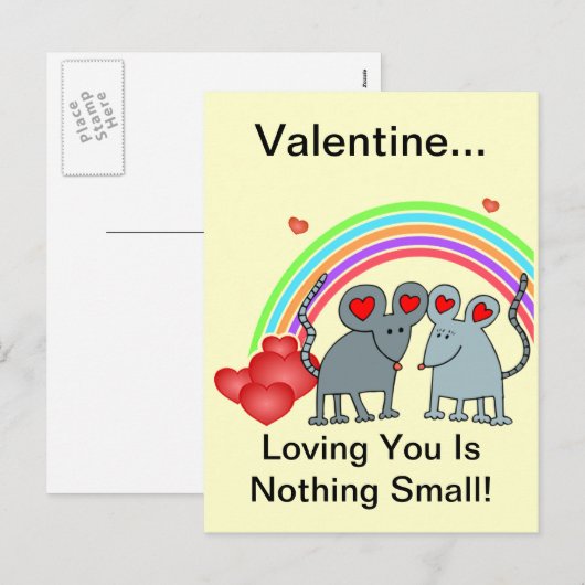 Mice in Love Valentijns Feestdagenkaart (Voorkant / Achterkant)