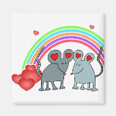 Mice in Love Valentijns Magneet (Voorkant)