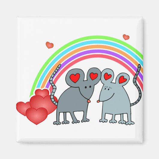 Mice in Love Valentijns Magneet (Voorkant)