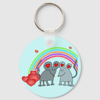 Mice in Love Valentijns Sleutelhanger