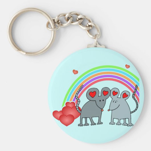 Mice in Love Valentijns Sleutelhanger (Voorkant)