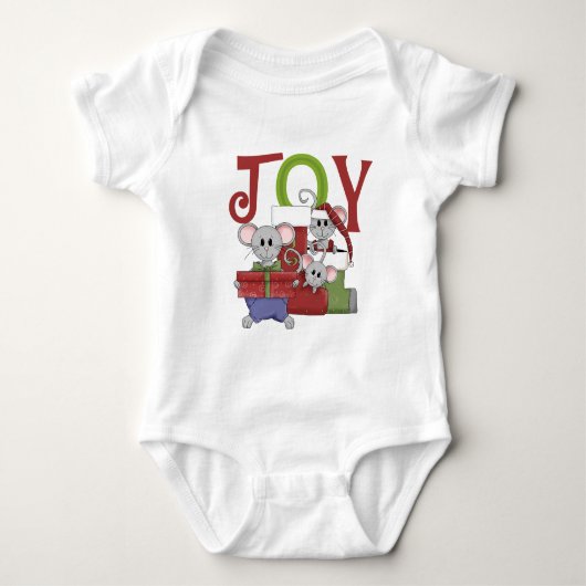 Mice JOY kerstT-shirts en cadeautjes Romper (Voorkant)