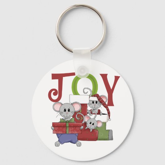 Mice JOY kerstT-shirts en cadeautjes Sleutelhanger (Voorkant)