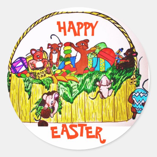 MICE STEAL EASTER SNOEP stickers (Voorkant)