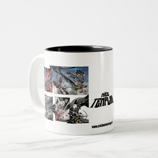 Mice Templar Mok zwart-wit vs kleur! (Voorkant links)