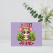 Micest Friend grappige woordspeling Schattigee bab Briefkaart (Staand voorkant)
