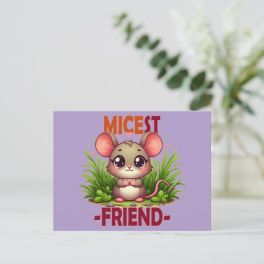 Micest Friend grappige woordspeling Schattigee bab Briefkaart (Staand voorkant)