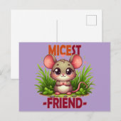 Micest Friend grappige woordspeling Schattigee bab Briefkaart (Voorkant / Achterkant)