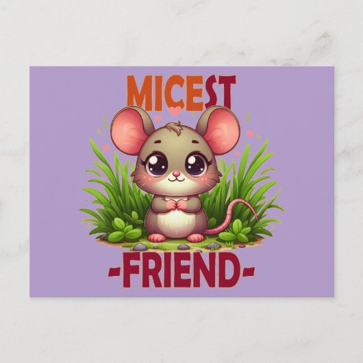 Micest Friend grappige woordspeling Schattigee bab Briefkaart (Voorkant)