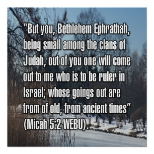 Micha 5:2 WEBU Perfect Poster