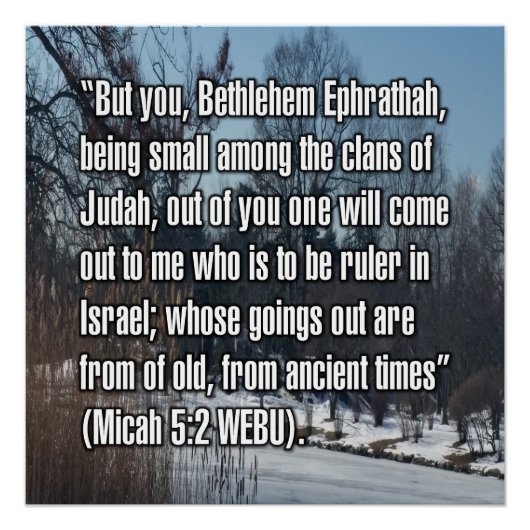 Micha 5:2 WEBU Perfect Poster (Voorkant)