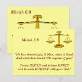 Micha 6 8 Schriftgeheugen Kaart (Voorkant / Achterkant)