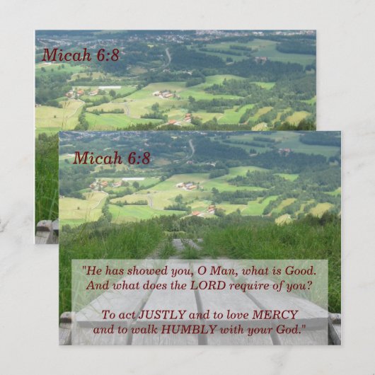 Micha 6 8 Schriftgeheugen Kaart (Voorkant / Achterkant)