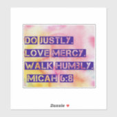 Micha 6:8 Sticker (Vel)