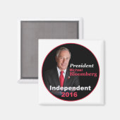 Michael BLOOMBERG 2016 vierkante magneet (Voorkant / Achterkant)