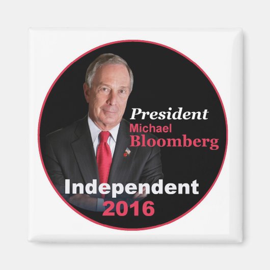 Michael BLOOMBERG 2016 vierkante magneet (Voorkant)
