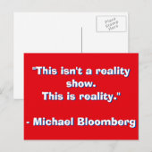 Michael Bloomberg citaat Briefkaart (Voorkant / Achterkant)