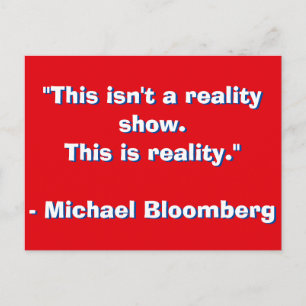 Michael Bloomberg citaat Briefkaart