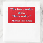 Michael Bloomberg Quote Rechthoekige Sticker (Tas)