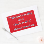 Michael Bloomberg Quote Rechthoekige Sticker (Envelop)