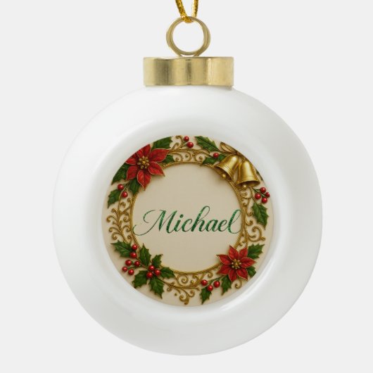 Michael Christmas Ornament – Personalized Keepsake (Voorkant)