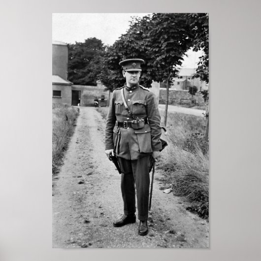 Michael Collins drukte in uniform 1922 Poster (Voorkant)