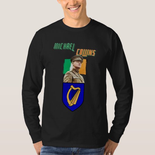 Michael Collins Ierse Vrijstaat Paasopstand T-shirt (Voorkant)