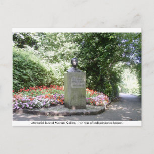 Michael Collins Memorial buste, Dublin Ierland. Briefkaart
