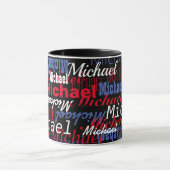 Michael Custom Name Black Mok (Midden)