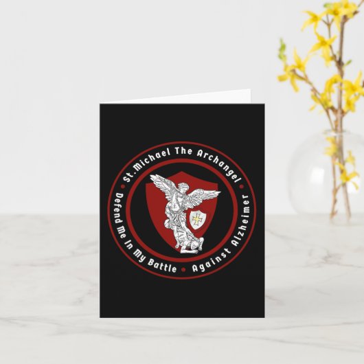 Michaël de aartsengel helpt me tegen Alzheime Kaart (Gele Bloem)