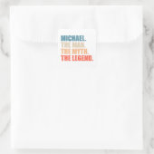 Michael De Man De Mythe De Legende Vierkante Sticker (Tas)