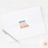 Michael De Man De Mythe De Legende Vierkante Sticker (Envelop)