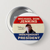 Michael Don Jenkins voor President 2012 Ronde Button 7,6 Cm (Voorkant /achterkant)