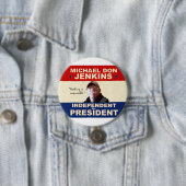 Michael Don Jenkins voor President 2012 Ronde Button 7,6 Cm (In situ)