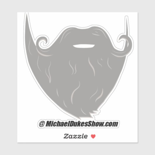Michael Dukes Show - Baard alleen Sticker (Vel)