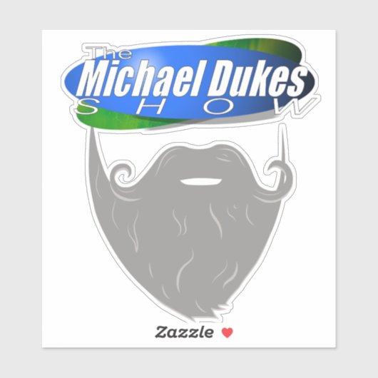 Michael Dukes Show - Baard Logo Sticker (Vel)