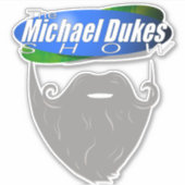 Michael Dukes Show - Baard Logo Sticker (Voorkant)