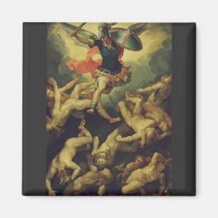Michael en de gestorven engelen door Giuseppe Cesa Magneet