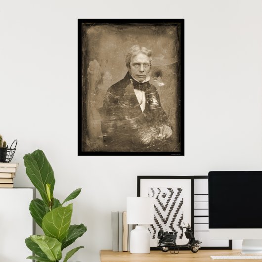 Michael Faraday Daguerreotype 1845 Poster (Thuiskantoor)