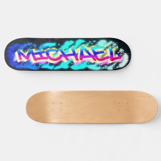 MICHAEL Gepersonaliseerd Graffiti Skateboard (Horizontaal)