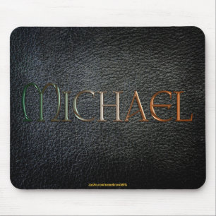 MICHAEL gepersonaliseerde leder-look Mousepad Muismat