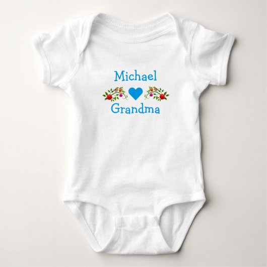 Michael Hartjes Oma Tweeling Bloemen Vogels Romper (Voorkant)