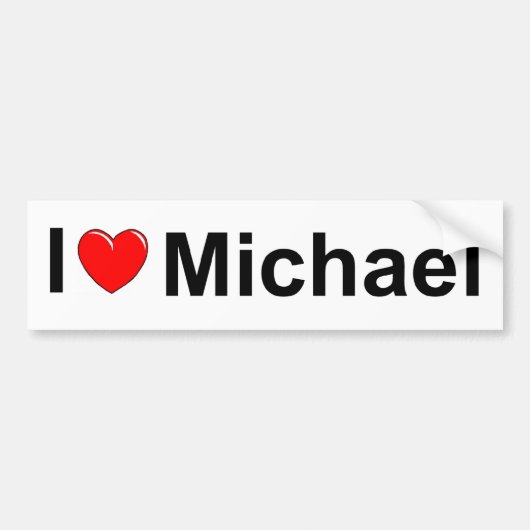 Michael I Love (Heart) Bumpersticker (Voorkant)