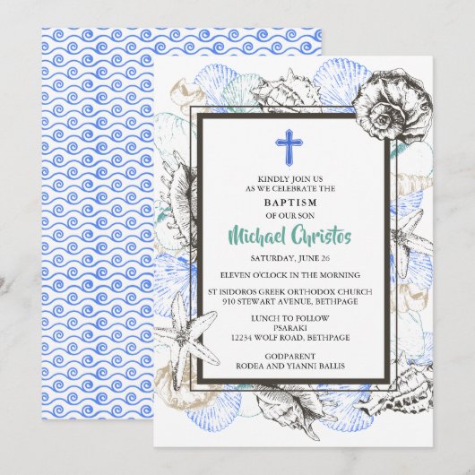 Michael Invitation One Kaart (Voorkant / Achterkant)