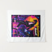 Michael Jackson Moonwalk Koning van de Pop Retro T Wandkleed (Voorkant (horizontaal))
