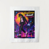 Michael Jackson Moonwalk Koning van de Pop Retro T Wandkleed (Voorkant)