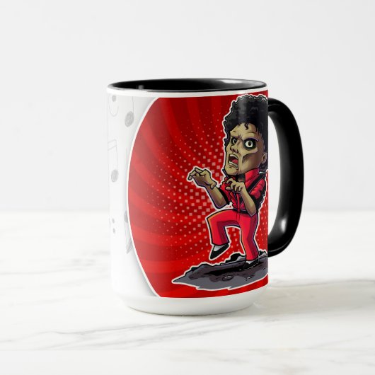 Michael Jackson Thriller Mug – Cartoon Style Colle Mok (Voorkant rechts)